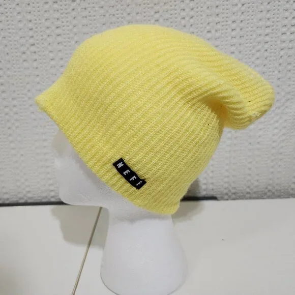 Neff Accessories Neff Yellow Ribbed Knit Daily Beanie Unisex
